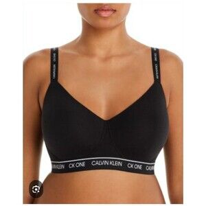 Calvin klein Women's CK One Cotton Lightly Lined Bralette Black Color Size 3X